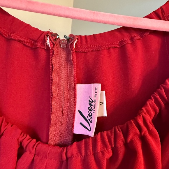 Vixen by Micheline Pitt Vacation Dress Ruby Red M - Picture 5 of 5